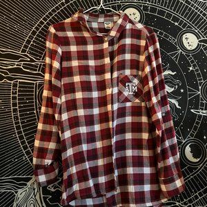 A&M Plaid Red Button Up - Concepts Sports - Size: M